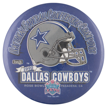 Dallas Cowboys Rose Bowl Sports Button Museum