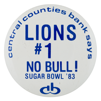 Lions Sugar Bowl Event Button Museum