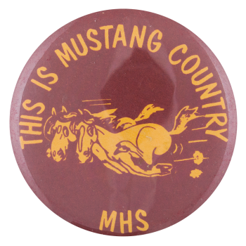 This Is Mustang Country School Button Museum