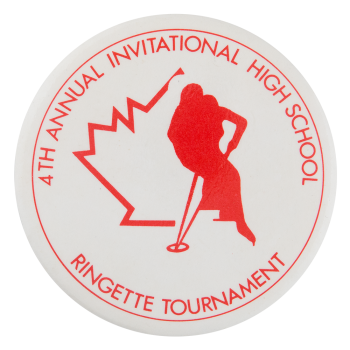 Ringette Tournament Sports Button Museum