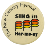 New Century Hymnal Sing In Harmony Advertising Busy Beaver Button Museum