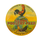 Globe Poultry Feed Advertising Busy Beaver Button Museum