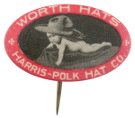 Harris-Polk Hat Company Advertising Button Museum