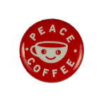 Peace Coffee Advertising Busy Beaver Button Museum