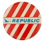 Republic Airlines Stripes Advertising Button Museum