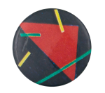 Abstract Red Triangle Art Button Museum
