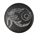 Black and White Drawing Art Button Museum