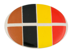 Brown Black Yellow Orange Art Button Museum