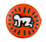 Keith Haring Radiant Baby Red Art Button Museum