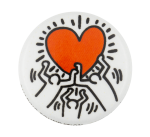 Keith Haring Dancing Heart Art Button Museum