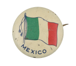 Mexico Flag Tassels Art Busy Beaver Button Museum