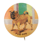 Pug Dog Art Button Museum