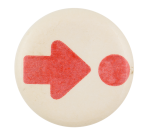 Red Arrow and Dot Art Button Museum