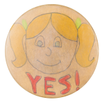 Yes Girl Art Button Museum
