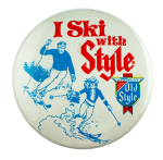 Old Style Ski with Style Beer Busy Beaver Button Museum