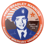 Free Bradley Manning Wikileaks Cause Busy Beaver Button Museum