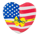 American Flag Heart 2 Cause Button Museum