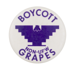 Boycott Non-UFW Grapes Cause Button Museum