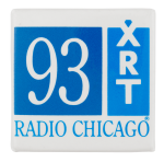 93 XRT Square Blue Chicago Button Museum