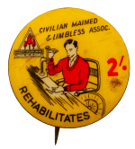 Civilian Maimed and Limbless Association Club Busy Beaver Button Museum