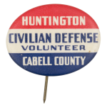 Huntington Civillian Defense  Club Button Museum