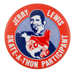 Jerry Lewis Skate-a-thon Participant Club Button Museum