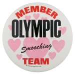 Member Olympic Smooching Team Club Button Museum