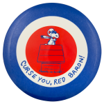 Curse You Red Baron with Snoopy Entertainment Button Museum