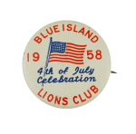 Blue Island Lions 4th of July 1958 Event Busy Beaver Button Museum