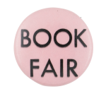 Book Fair Pink Event Button Museum