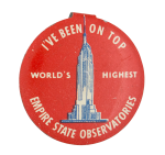 Empire State Observatories Advertising Button Museum