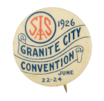 Granite City Convention 1926 Event Button Museum