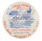 Lincoln Highway Days Event Button Mueum