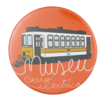 Museu do Carro Electrico Orange Event Button Museum