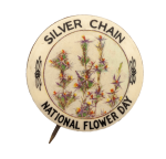 Silver Chain National Flower Day Purple Event Busy Beaver Button Museum