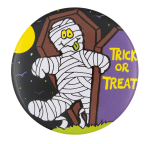 Trick Or Treat Mummy Event Button Museum