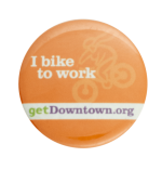 I bike to work getDowntown.org Ice Breakers Busy Beaver Button Museum