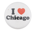 I Love Chicago Plain  I Heart Buttons Button Museum