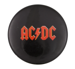 AC DC Red and Black Music Button Museum
