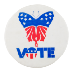 Vote Butterfly Logo Music Button Museum