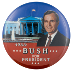 Bush for President White House Political Busy Beaver Button Museum