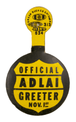 Official Adlai Greeter Political Busy Beaver Button Museum