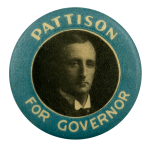 Pattison for Governor Political Busy Beaver Button Museum