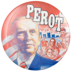 Perot Painting Political Busy Beaver Button Museum