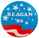 Reagan 80 Flag Political Busy Beaver Button Museum