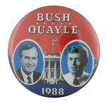 Bush Quayle 1988 Political Busy Beaver Button Museum