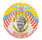 Jimmy Carter Inauguration Yellow Political Button Museum
