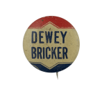 Dewey Bricker Political Busy Beaver Button Museum