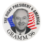 Gramm '96 Political Button Museum