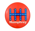 HHH Humphrey Red Political Button Museum